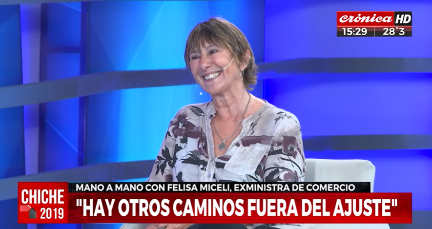 Felisa Miceli en Crónica