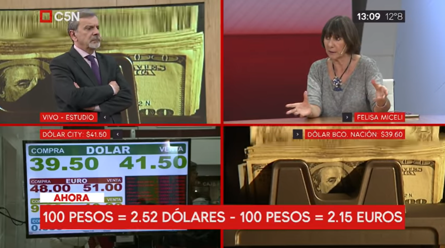Felisa Miceli en «Nos vemos a la una»