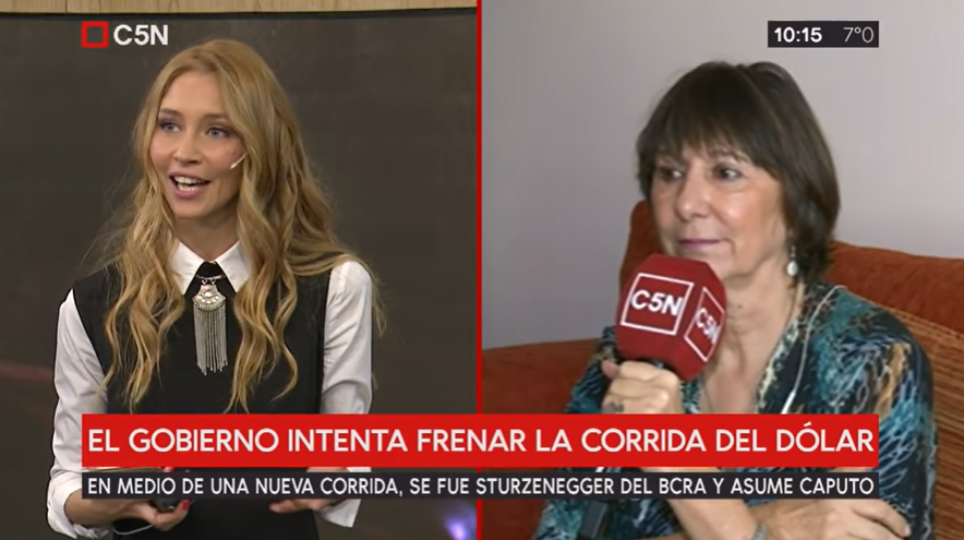 Análisis de la compañera y ex Ministra Felisa Miceli en C5N sobre la corrida del dólar