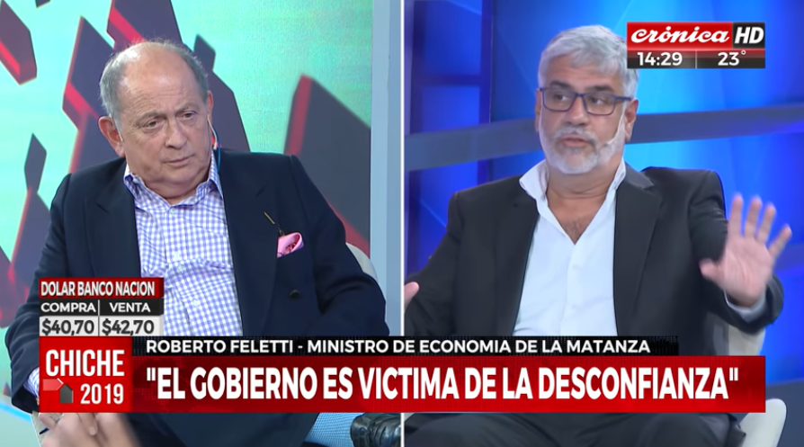 «El gobierno tiene una crisis muy grande de credibilidad y no logra recomponer la oferta privada de dólares» Roberto Feleti en Crónica TV