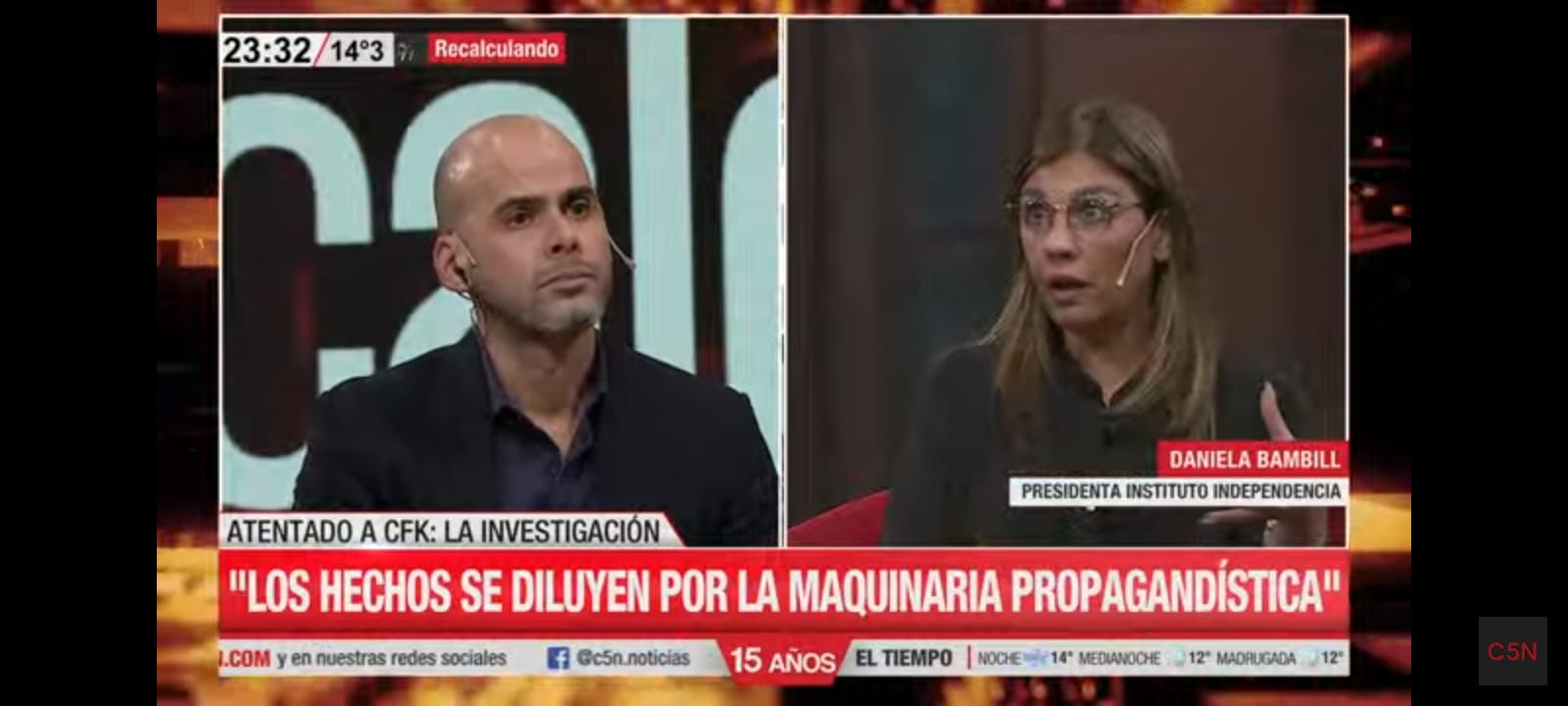 Daniela Bambill en #Recalculando sobre el atentado a Cristina Kirchner #C5N