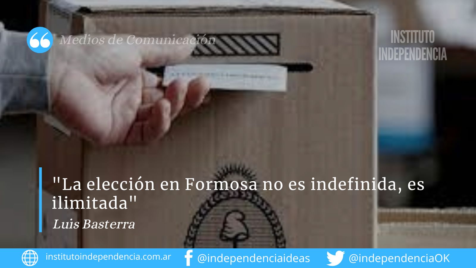 «La elección en Formosa no es indefinida, es ilimitada» Luis Basterra