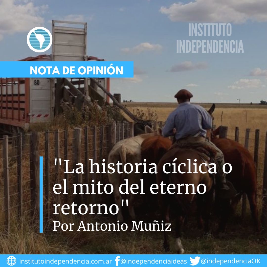 La historia cíclica o el mito del eterno retorno.