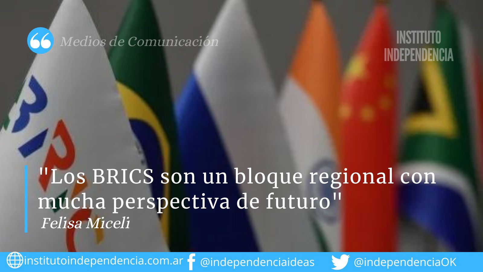 Felisa Miceli analiza la incorporación de Argentina a los BRICS