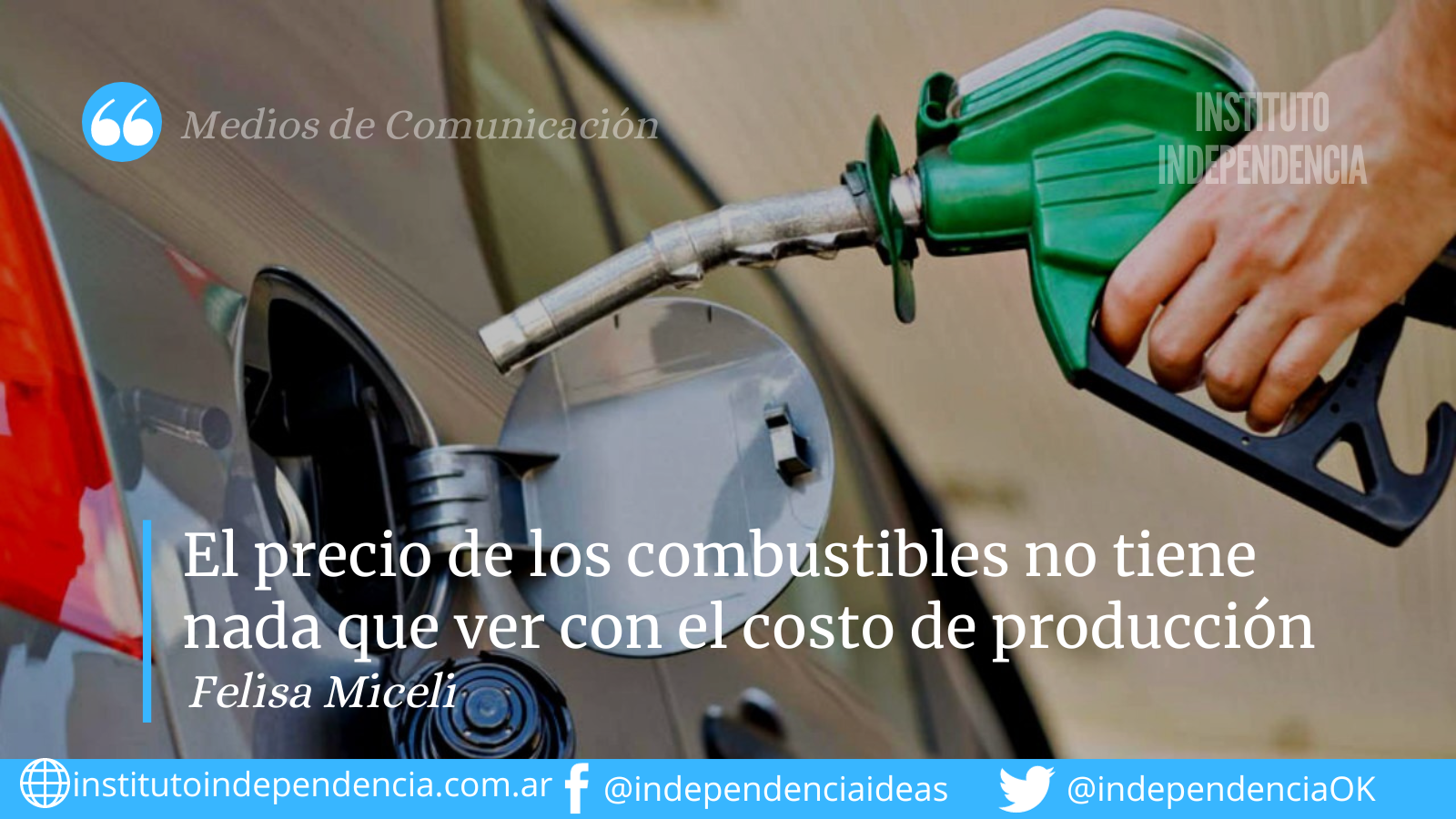 «El precio de los combustibles no tiene nada que ver con el costo de producción» Felisa Miceli en Página 12