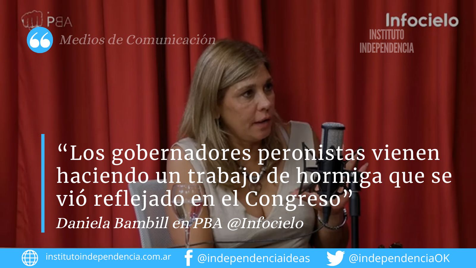 Entrevista a Daniela Bambill en PBA, InfoCielo con Eduardo Medici