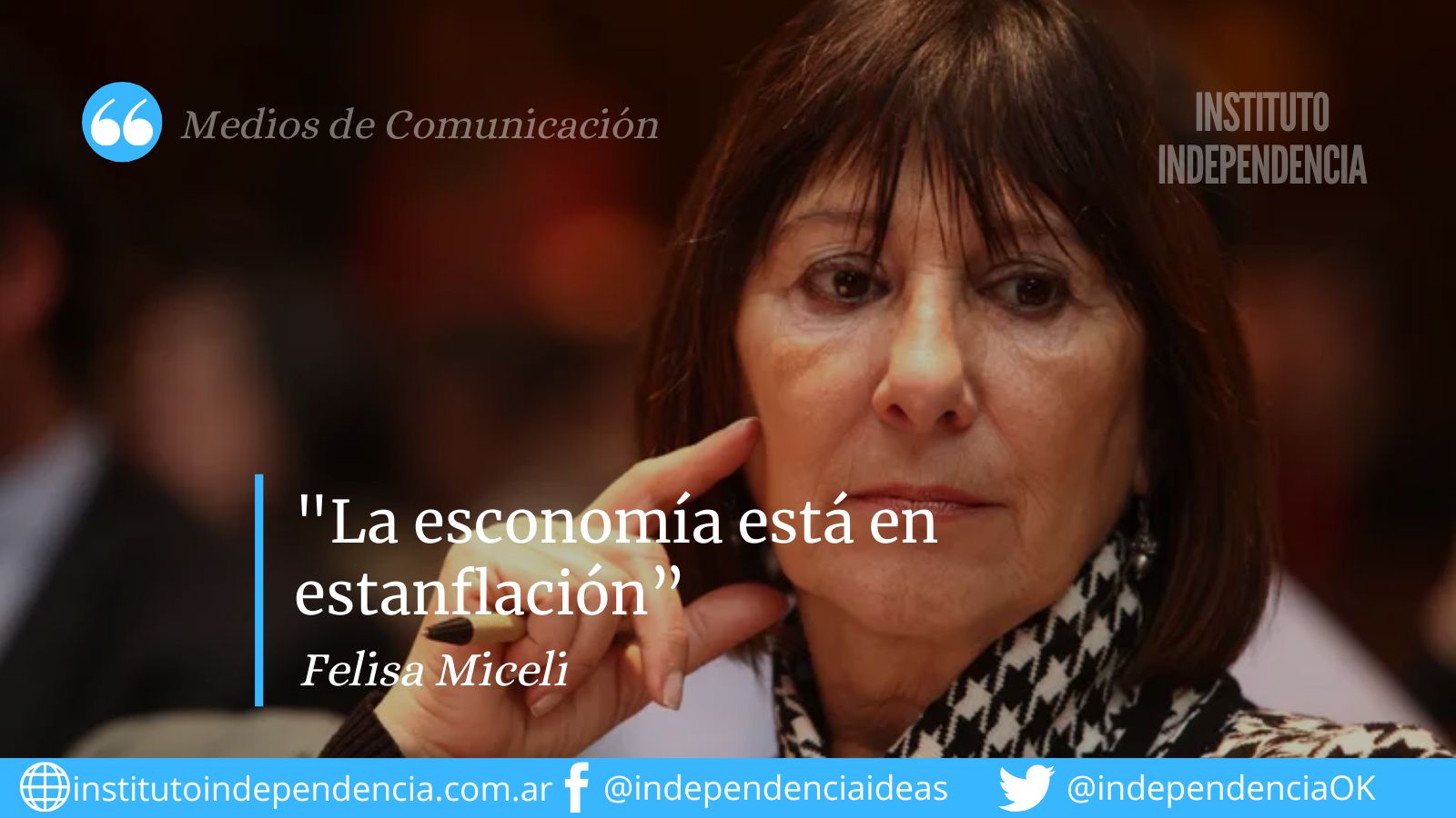 «La economía está en estanflación», Felisa Miceli en Radio 750