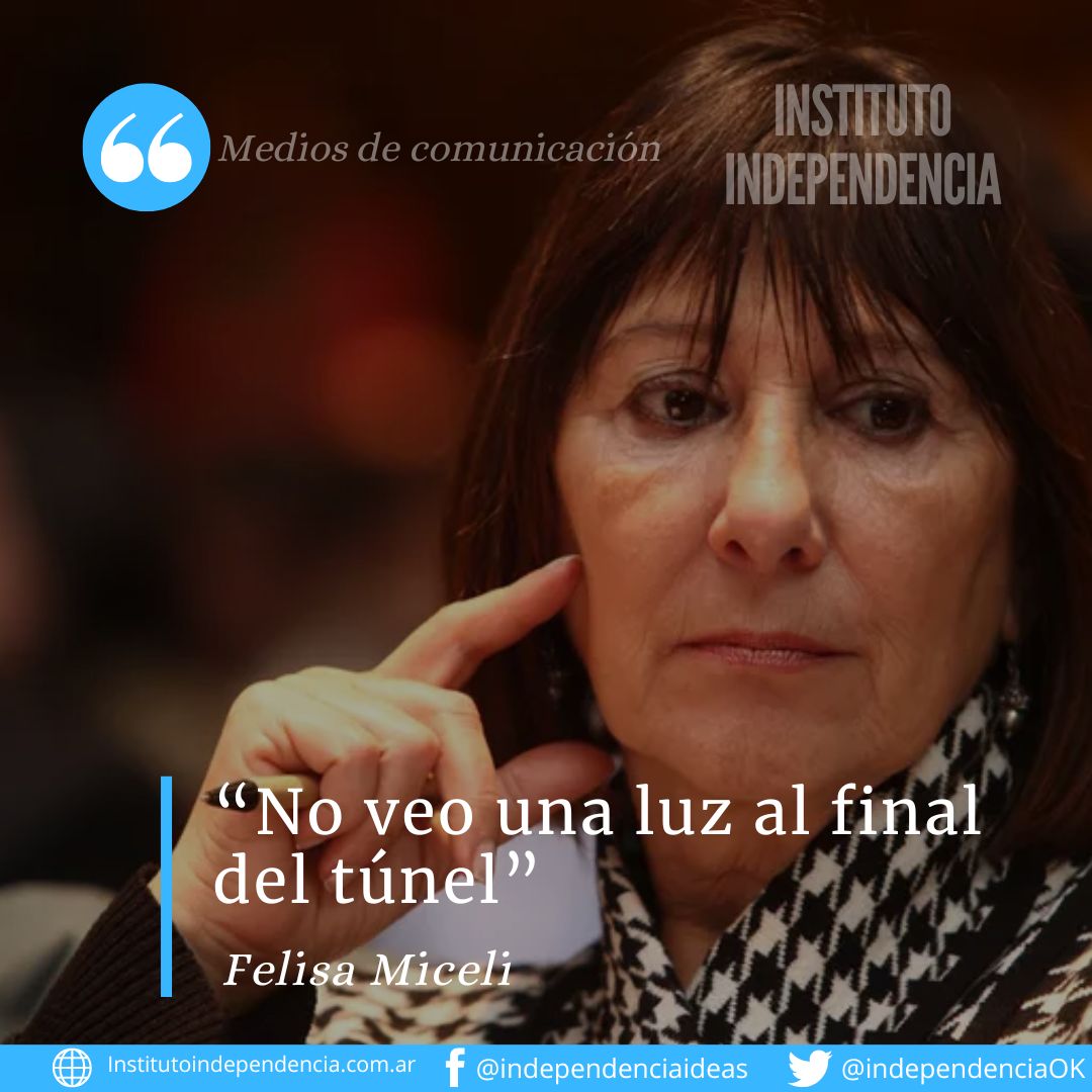 Felisa Miceli: «No veo una luz al final del túnel»